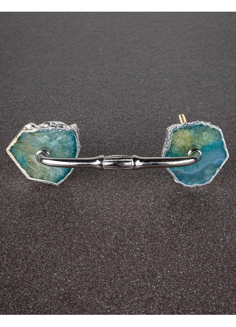 Assorted Shape Sea Green Agate Stone Cabinet Drawer Dresser Pull
