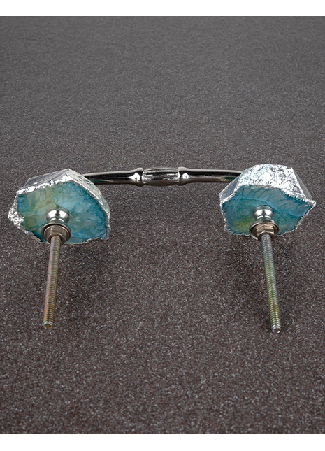 Assorted Shape Sea Green Agate Stone Cabinet Drawer Dresser Pull