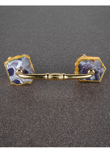 Assorted Shape Purple Agate Stone Amazing Cabinet Drawer Dresser PUll