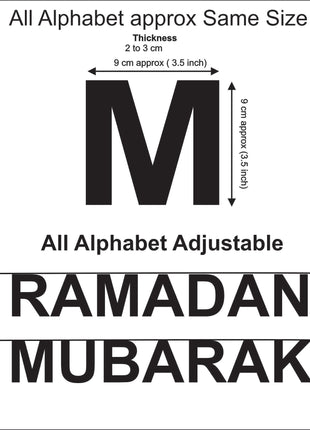 Ramadan Mubarak Wool Felt Garland with 8–10 cm Letters