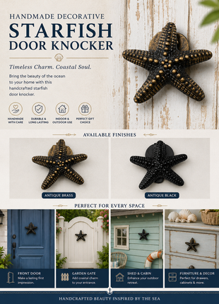 Decorative Star Fish Shape Antique Door Knocker