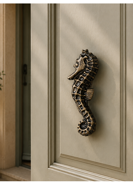 Decorative Sea Horse Fish Shape Antique Door Knocker