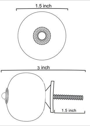 White Speckled Pattern on Rustic Brown Ceramic Door Knob