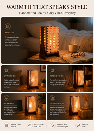 Beautiful Unique Wooden Table lamp