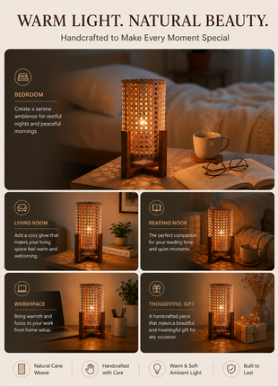 Beautiful Unique Wooden Table lamp