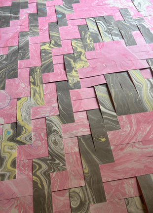 Suminagashi Mosaic art 1 — Pink & Grey