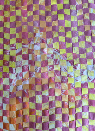 Suminagashi Weave Art Series 2 (Yellow, pink)
