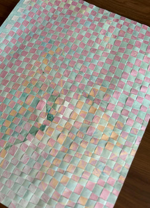 Suminagashi Weave Art Series 3 — Pastel Palette (Pink, Mint)