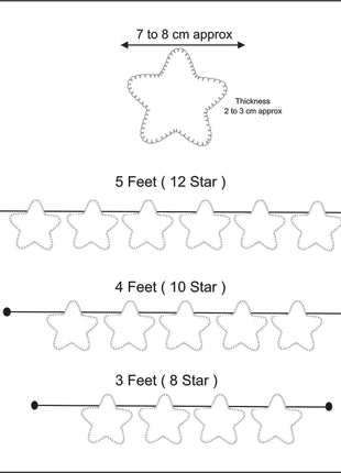 Star Wool Felt Garland – Handmade Celestial Home Décor Banner