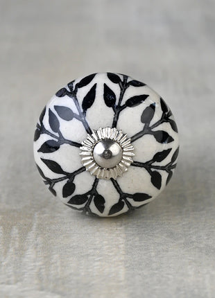 Black Design Ceramic Drawer Cabinet Knob & Curtain Tie Bundle
