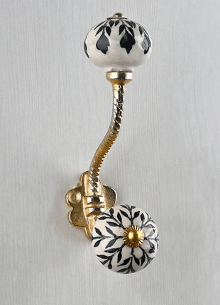 Black Design Ceramic Cabinet  Knob & Hanger Bundle – Decorative Closet Hardware