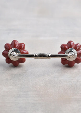Stylish Maroon Ceramic Knob, Curtain Tie & Pull Bundle