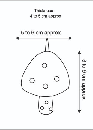 Handmade Wool Felt Mushroom Hanging Ornament - Cute Woodland Holiday Decor