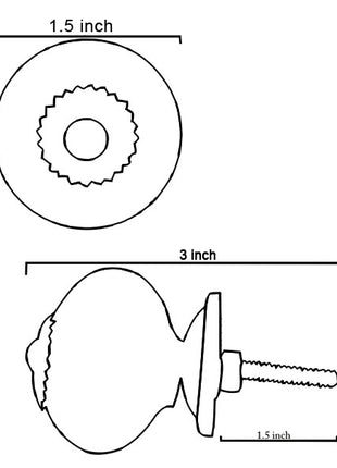 Cracked Round White Ceramic Cabinet Knob
