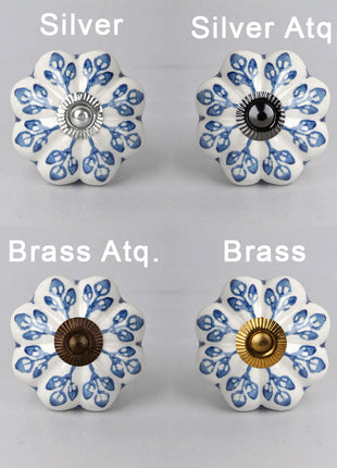 Blue Design Drawer Cabinet Knob & Curtain Tie Bundle 01