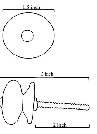 Lime Yellow Ceramic Door Knob