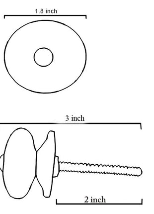 White Ceramic Cabinet Knob