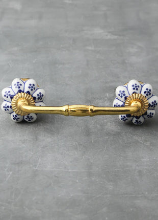 Blue Design Ceramic Drawer Cabinet Knob, Pull & Curtain Tie Bundle