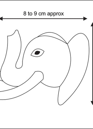 Handcrafted Whimsical Elephant Face Wool Felt Decorative Accent
