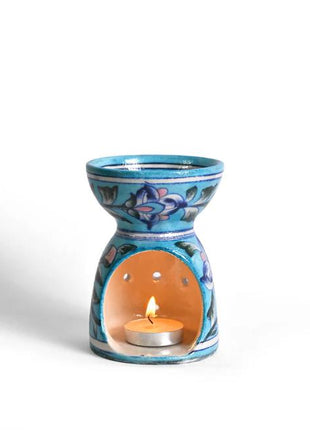 Blue Pottery Handmade Aroma Oil Diffuser- Turquoise Color