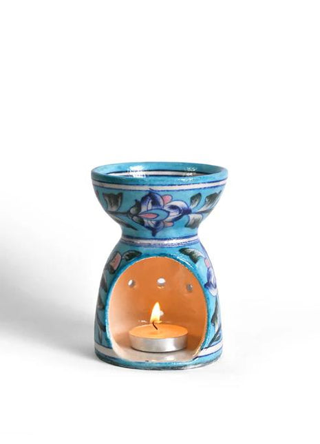 Blue Pottery Handmade Aroma Oil Diffuser- Turquoise Color