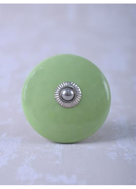 Solid Teal Ceramic Dresser Cabinet Knob