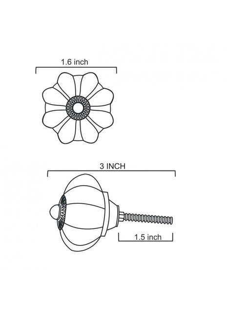 Yellow Ceramic Cabinet Knob
