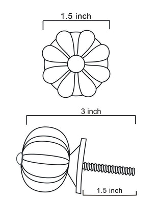 Multicolor Flower Ceramic Door Knob