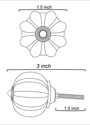 Flower Shaped Design Ceramic Cabinet Knob