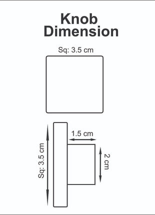 Square Shape Brown Cabinet Knobs Zinc Alloy Drawer Knobs