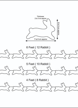Handmade Wool Felt Bunny Garland –  Easter and Spring Home Decor