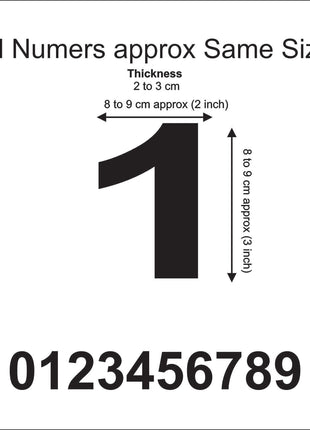 0–9 Numbers Wool Felt Set – 8–10 cm Handmade Educational & Party Décor