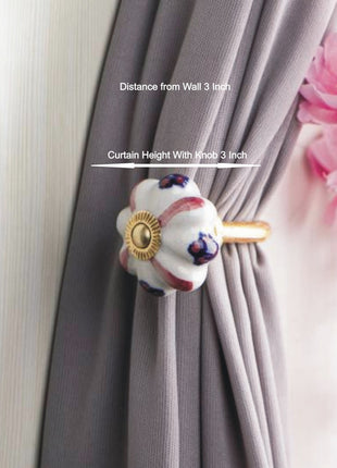 Curtain Tie Backs Hook Decorative Wall Hook-Multicolor (Set of Two)