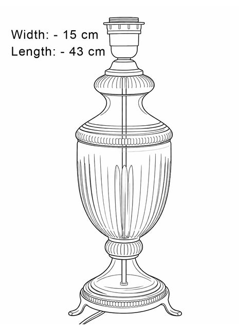 Vintage-Inspired Ribbed Glass Table Lamp