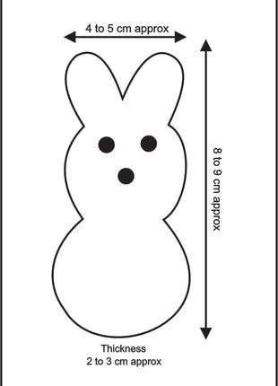 Rabbit Bunny Face Set Wool Felt – 8–10 cm Handmade Décor