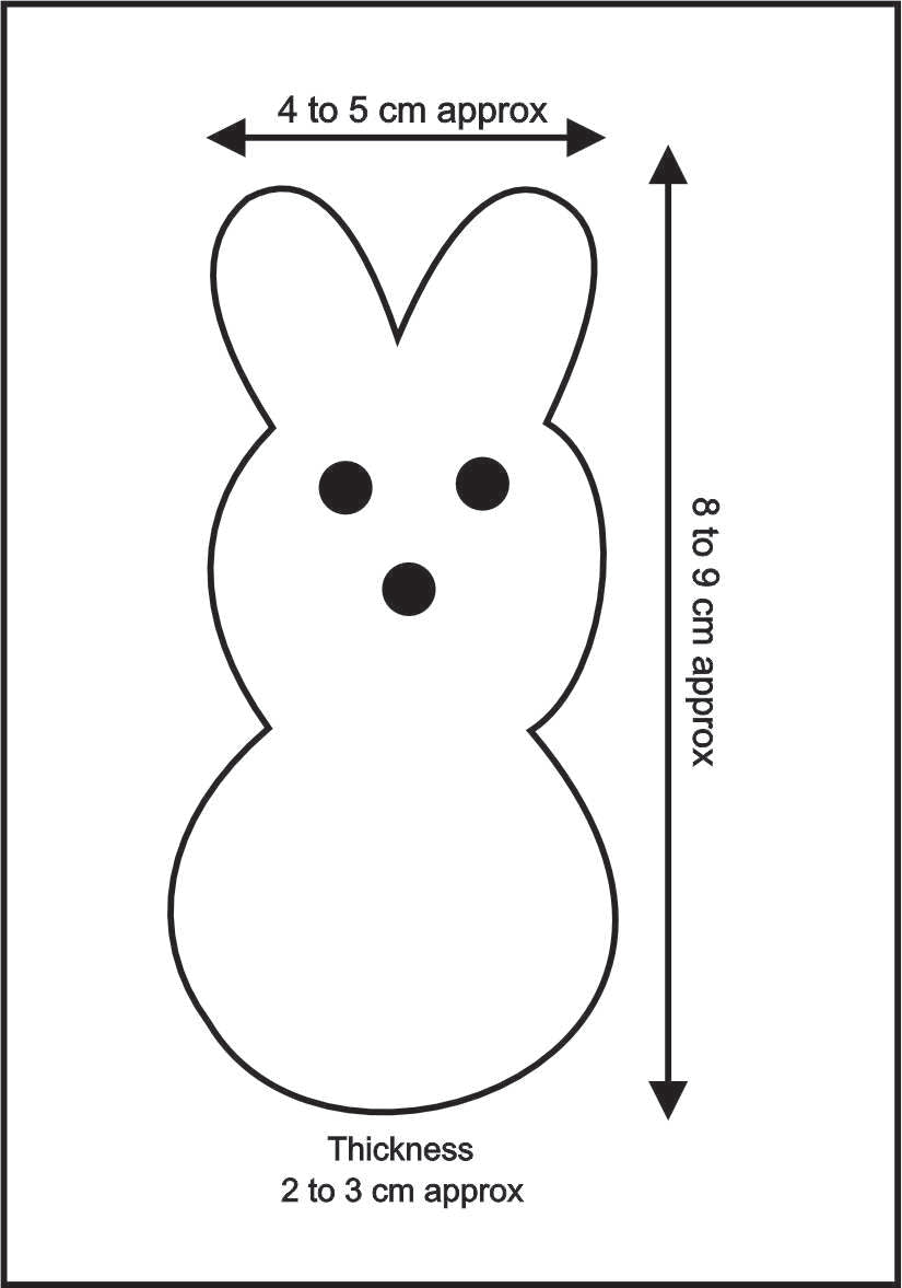 Rabbit Bunny Face Set Wool Felt – 8–10 cm Handmade Décor – KNOBCO