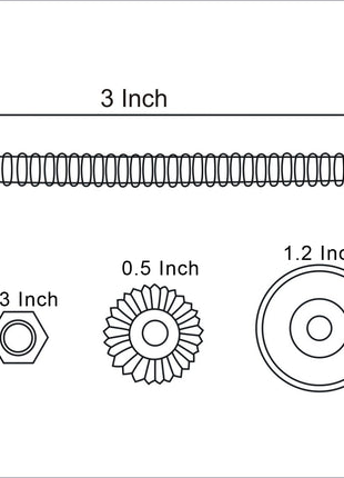 Brass Polished Metal Screw Set of 5 pcs