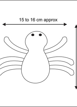 Handcrafted Halloween Plush Wool Felt Spiders (Set Of Two)