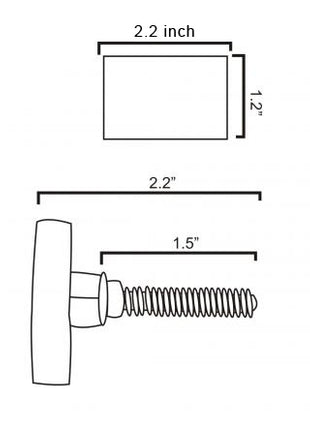 Unique Rectangle Shaped Brown and White Wood and Resin Drawer Cabinet Knob
