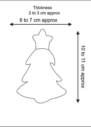 Handcrafted Evergreen Wool Felt Christmas Tree Hanging Ornaments – Set of 3