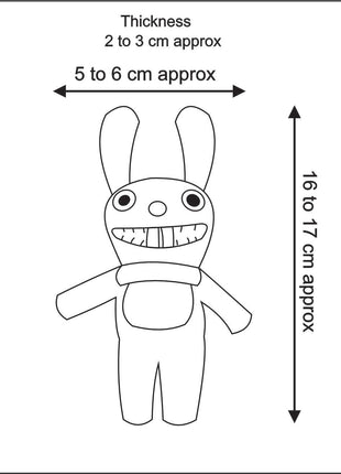 Handcrafted Whimsical Monster Bunny Wool Felt Ornament
