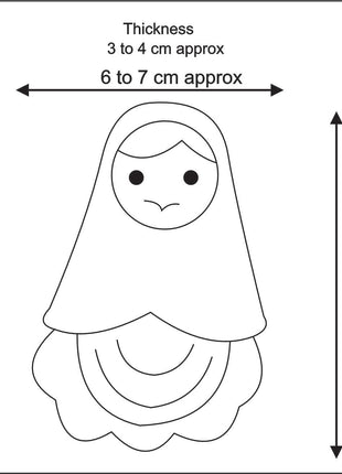 Heritage Wool Felt Matryoshka Hanging Doll