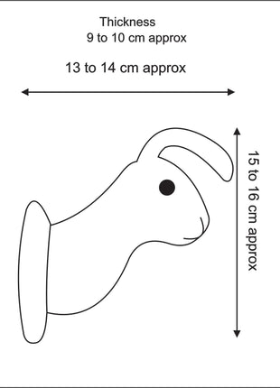 Handmade Wool Felt Rabbit Animal Head - Whimsical Nursery Wall Decor
