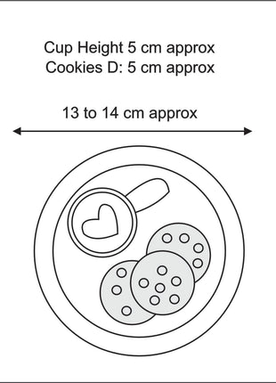 Handmade Wool Felt Coffee Cup and Cookies Play Set - Cozy Kitchen Decor