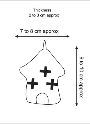 Handmade Wool Felt Gingerbread House Hanging Ornament - Festive Holiday Decor