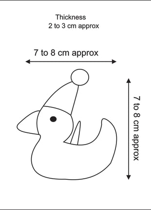 Handmade Wool Felt Duck with Santa Hat Ornament - Festive Animal Decor
