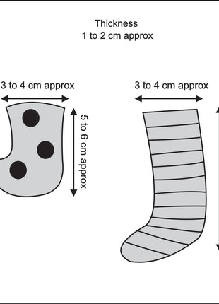 Handmade Festive Wool Felt Stocking Garland - Christmas Wall Decor (5 Feet)