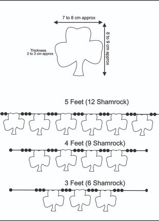 Handmade Wool Felt Shamrock Garland – St. Patrick’s Day Clover Decoration Banner