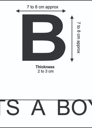 Handmade Wool Felt “It’s a Boy” Garland – Colorful Baby Shower Party Banner