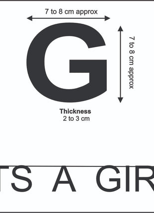 Handmade Wool Felt “It’s a Girl” Garland – Colorful Baby Shower Party Banner
